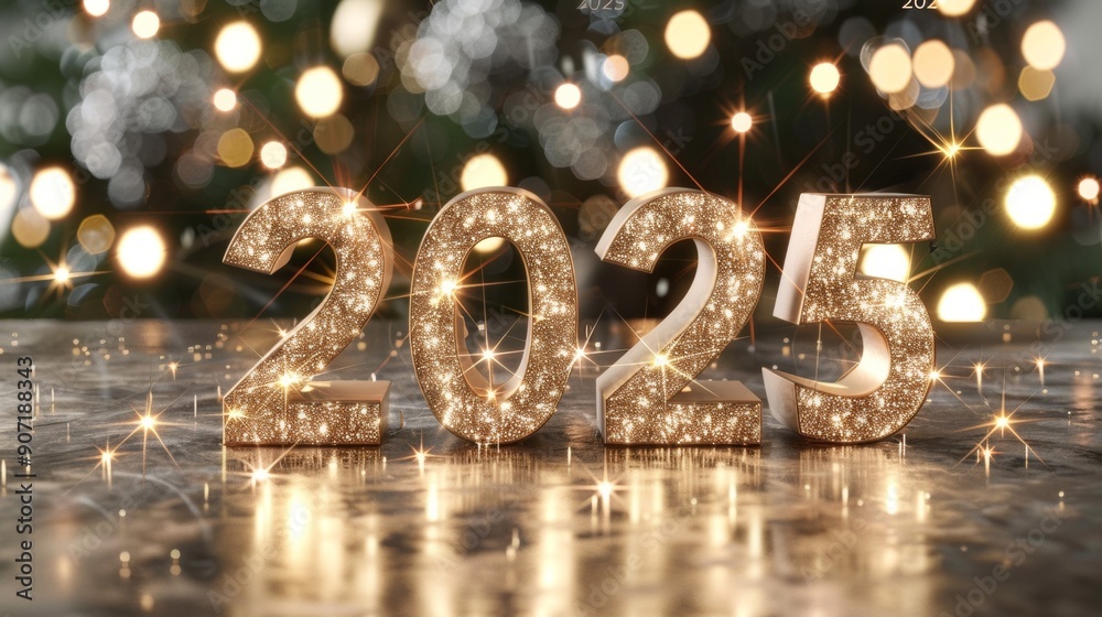 Number 2025. Merry Christmas and Happy New Year concept. Selective focus background and copy space Number 2025. Merry Christmas and Happy New Year concept. Selective focus background and copy space