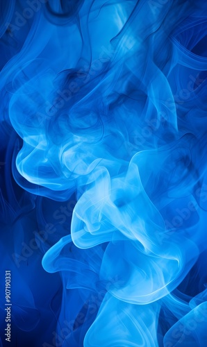 Smoky background, abstract blue smoke background