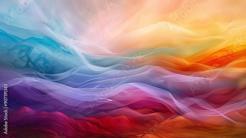 rainbow waves background