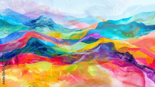 rainbow waves background