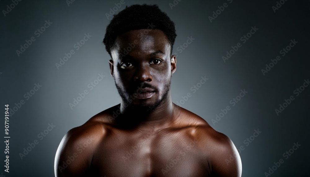 Portrait of a bodybuilder isolated on clean background Portrait of a bodybuilder isolated on clean background