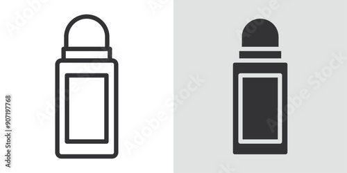 deodorant icon Black line art vector logo set