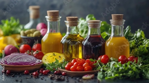 Fresh, homemade salad dressings with healthy oils