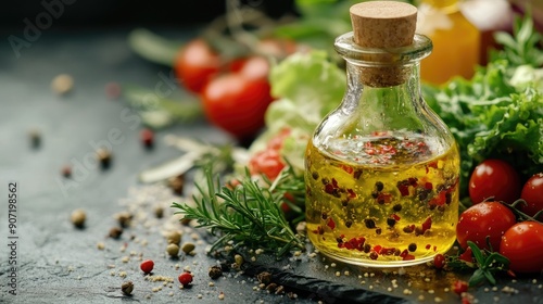 Fresh, homemade salad dressings with healthy oils