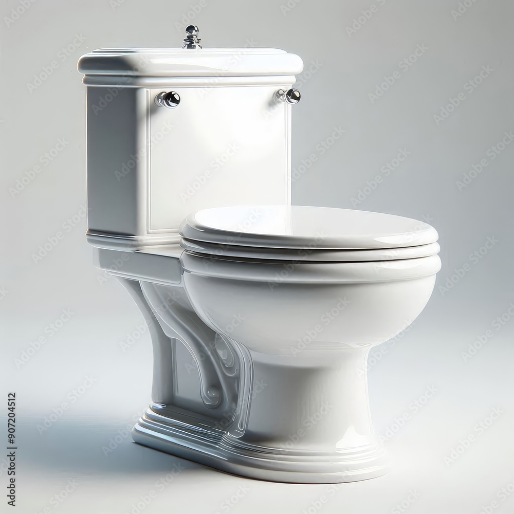 White clean ceramic toilet bowl seat side view isolated on a white background White clean ceramic toilet bowl seat side view isolated on a white background