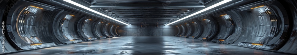Futuristic Bunker Aesthetic: A Modern Clean Sci-Fi Cement Underground Studio with Grunge Textures, Emblematic of Dark Sci-Fi Futurism in a 3D Rendered Space Futuristic Bunker Aesthetic: A Modern Clean Sci-Fi Cement Underground Studio with Grunge Textures, Emblematic of Dark Sci-Fi Futurism in a 3D Rendered Space
