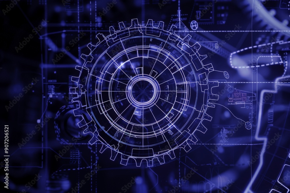 outline gear of connected other outline gear of connected other