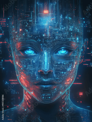 advanced artificial intelligence for the future rise in technological singularity using deep learning algorithms. Generative AI