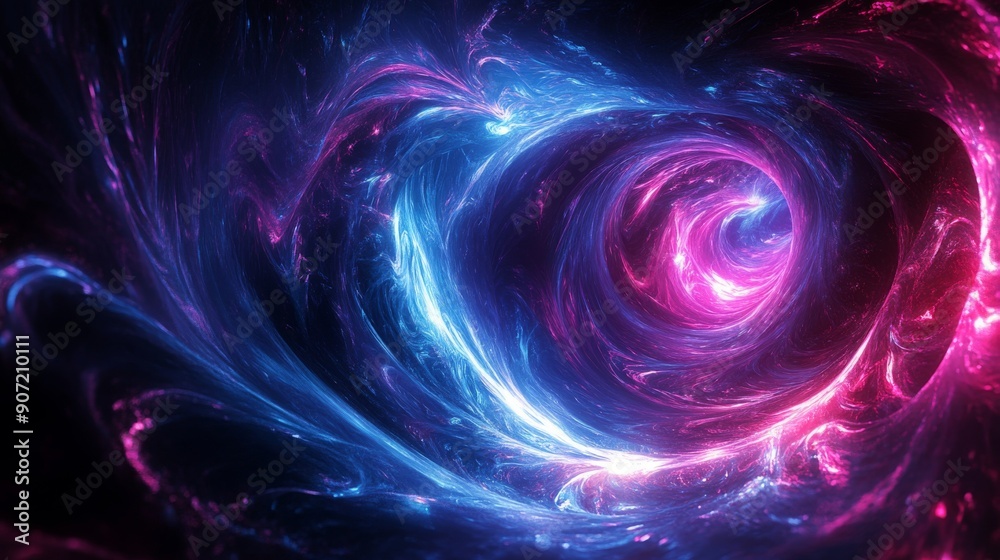 Digital art with swirling neon lights and transparent layers creating a sense of depth and motion in electric blue and pink colors high contrast lighting top-down view Digital art with swirling neon lights and transparent layers creating a sense of depth and motion in electric blue and pink colors high contrast lighting top-down view