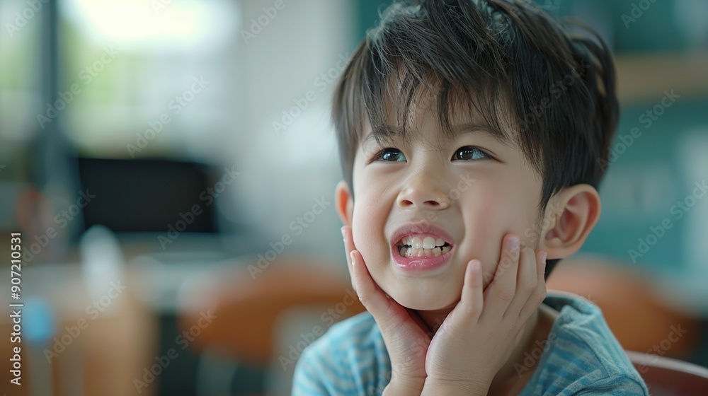 Portrait of a Young Boy with a Curious Expression Portrait of a Young Boy with a Curious Expression