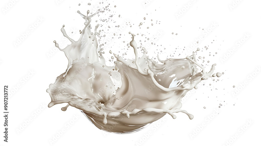 Abstract Cream Splash - A Dramatic and Dynamic Visual Abstract Cream Splash - A Dramatic and Dynamic Visual