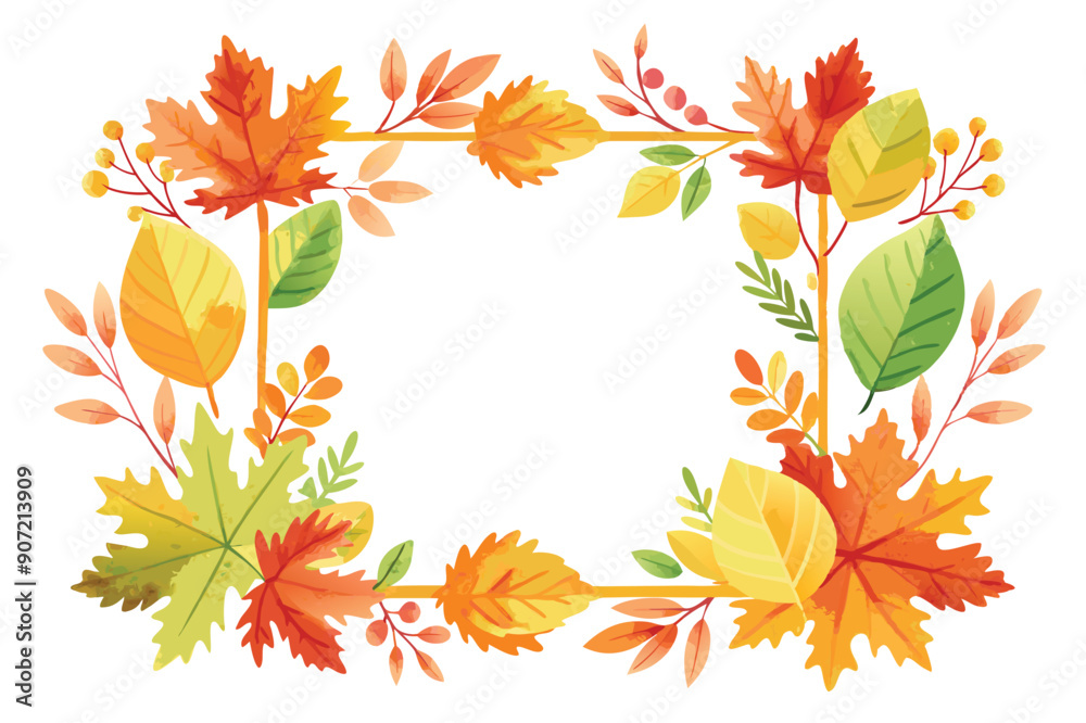 Autumn Leaves Frame with Blank Space for Text Autumn Leaves Frame with Blank Space for Text