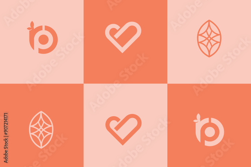 Feminine logo collections template premium vector, logo collection, Abstract design concept for branding