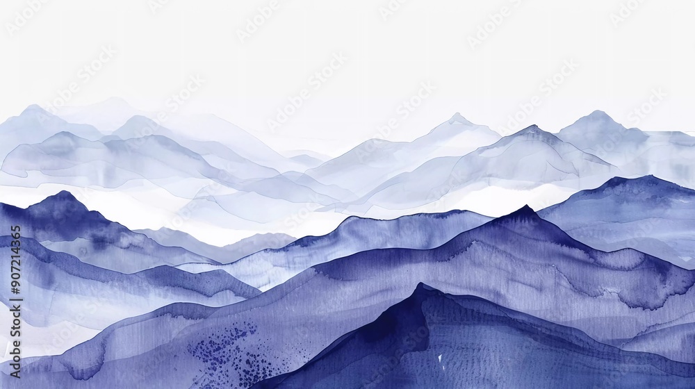 Blue mountain landscape vector illustration. Scenery landscape of mountain ridge in the morning. Mountain range landscape for illustration which is very good Blue mountain landscape vector illustration. Scenery landscape of mountain ridge in the morning. Mountain range landscape for illustration which is very good