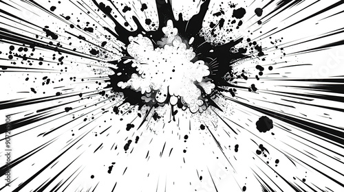 Vintage Retro Comics Boom Explosion comic style