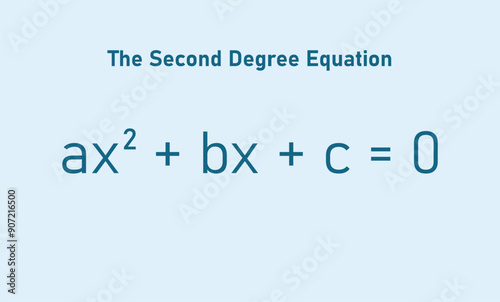 One variable second degree equation in mathematics.