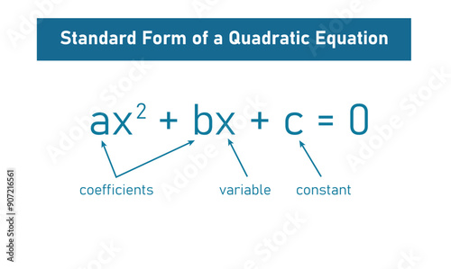 One variable second degree equation in mathematics.