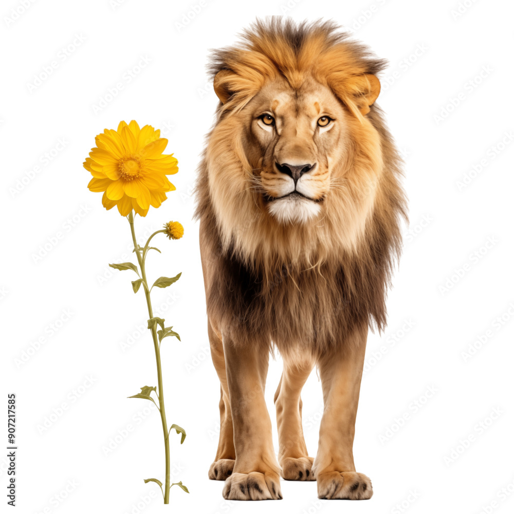 Fototapeta premium lion isolated on white background