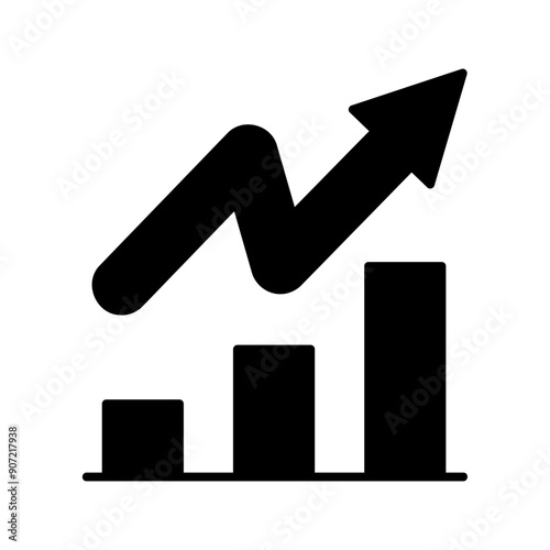 chart with growing trend