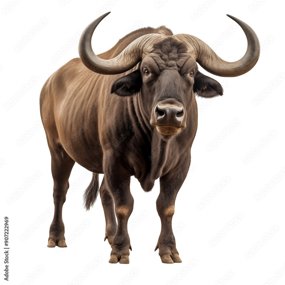 African Buffalo Standing On Transparent Background African Buffalo Standing On Transparent Background
