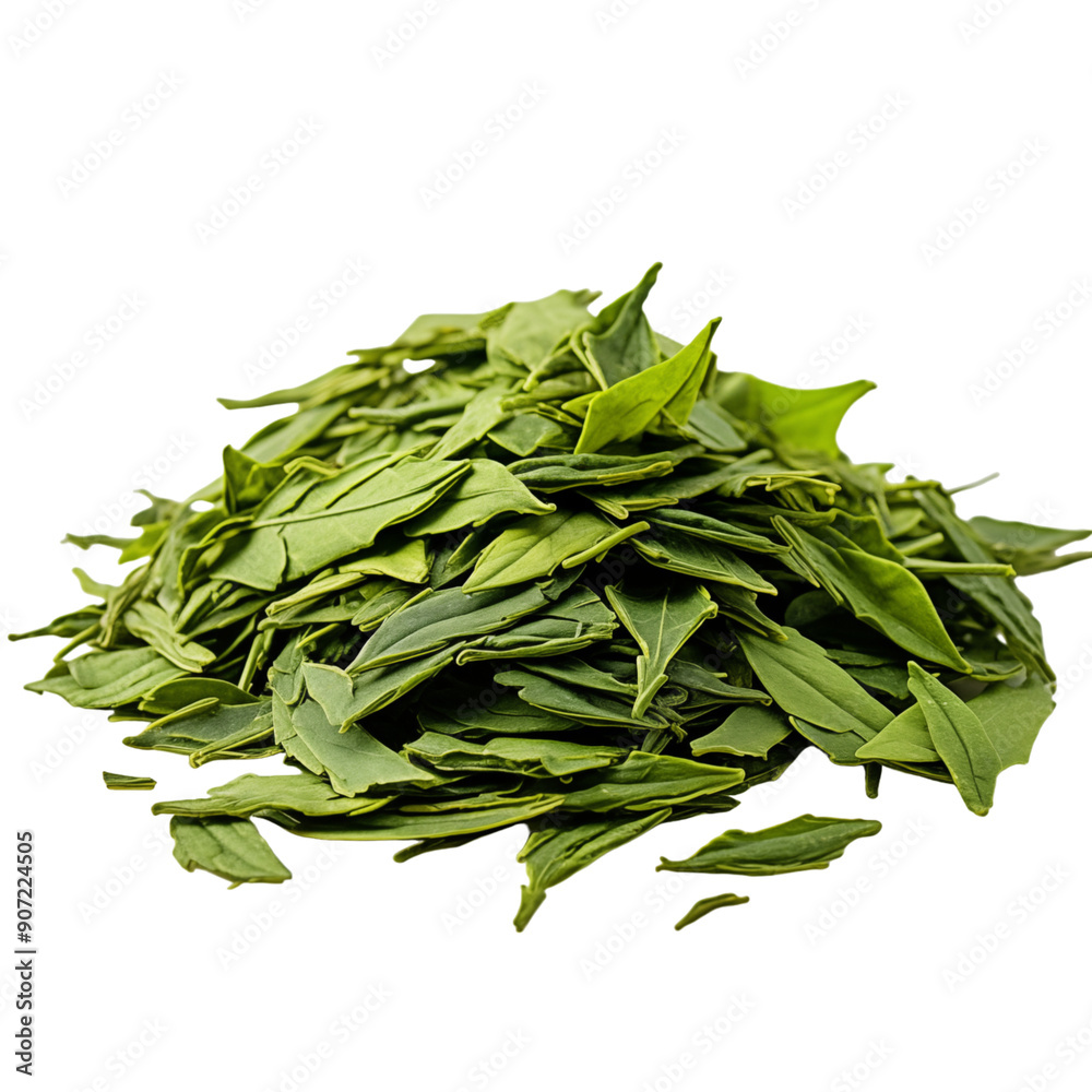 Fototapeta premium Pile Of Green Tea Leaves
