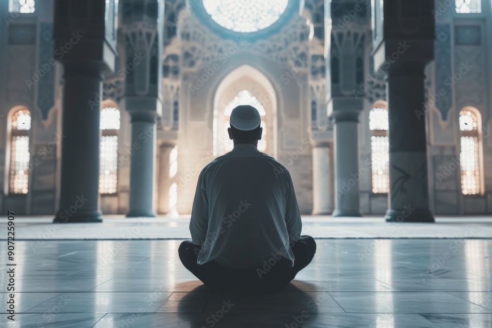 muslim praying in mosque muslim praying in mosque
