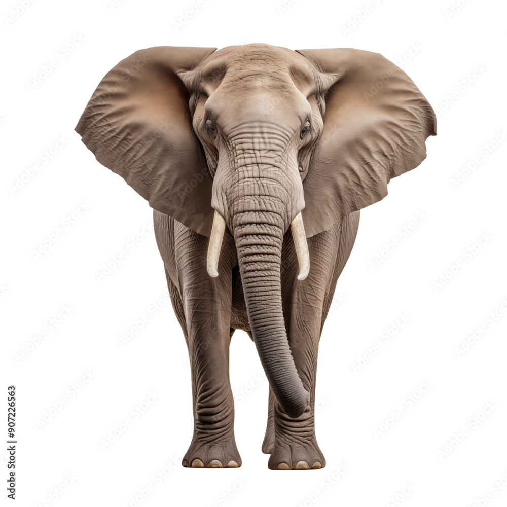 Fototapeta premium Majestic African Elephant Facing Forward