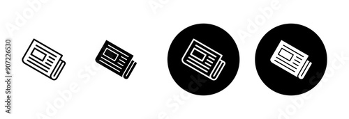 Newspaper icon vector isolated on white background. news paper icon vector
