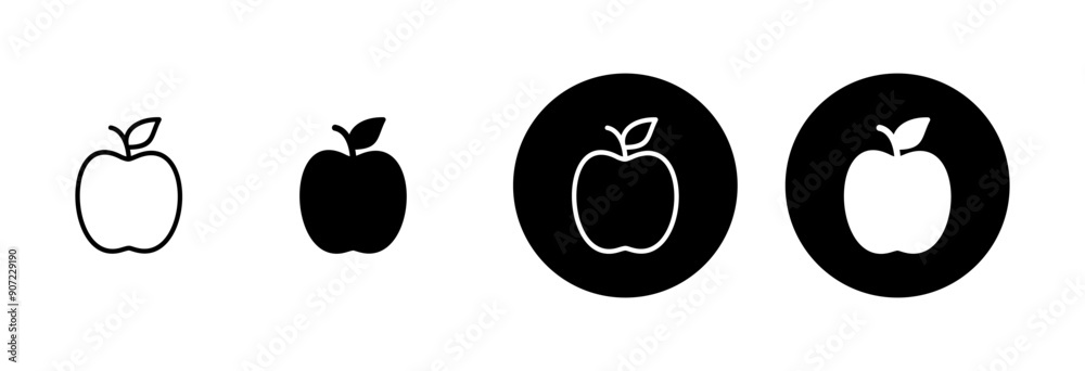 Apple icon vector isolated on white background. Apple vector icon. Apple icon vector isolated on white background. Apple vector icon.