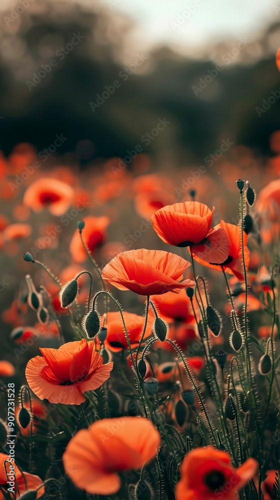 Fototapeta premium Field of poppies