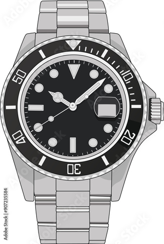 Luxury watch vector illustration