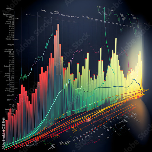 Color-coded Line Graph Displaying the Volatility of the Foreign Exchange Market Over Time