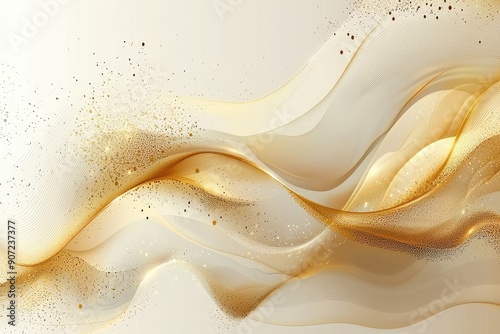 colorful abstract background painting with gold and white