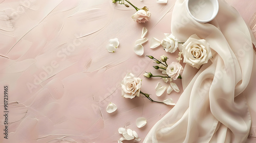 Wedding background with elegant elements in background illustration