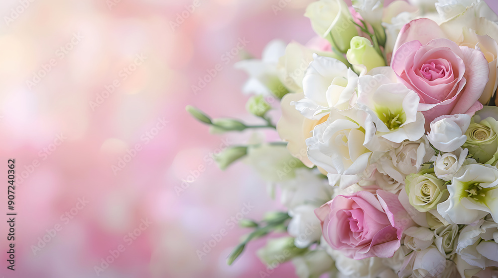 Obraz premium Wedding themed background in elegant pastels background illustration