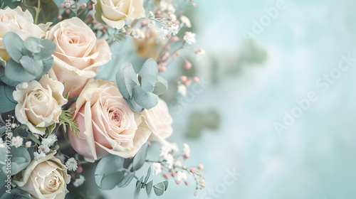 Wedding themed background with copy space background illustration