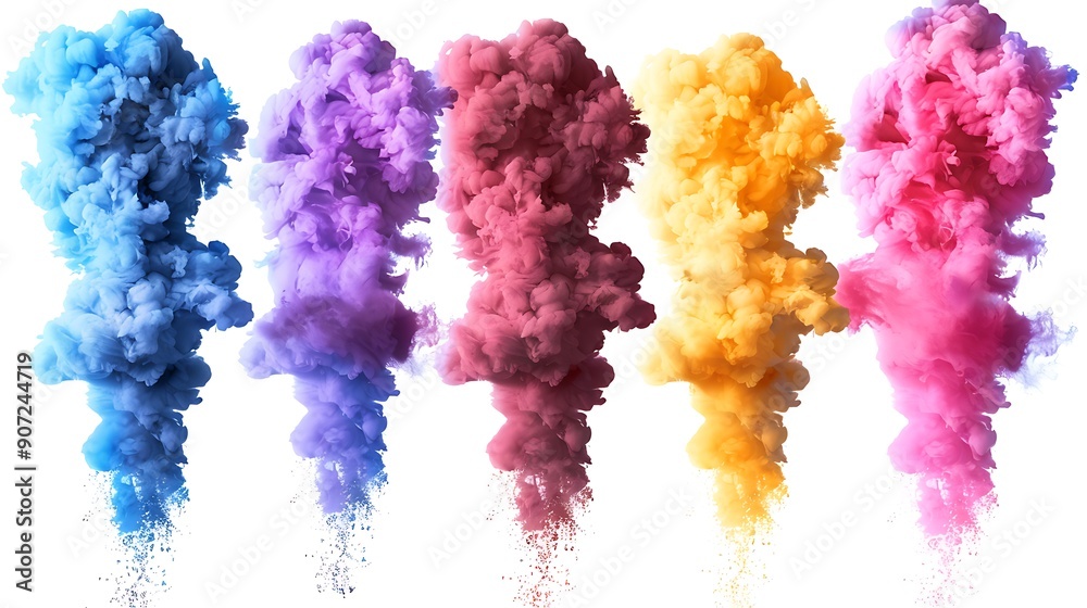 Obraz premium Smoke Bomb. Colorful Smoke Bomb Wallpaper. Smoke Effects Background.