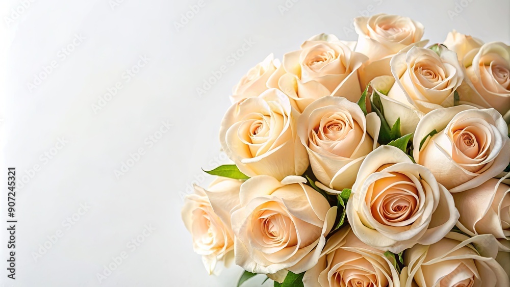 Light beige roses flower bouquet on a white background, roses, flowers, beige, light, bouquet, arrangement, delicate, romantic Light beige roses flower bouquet on a white background, roses, flowers, beige, light, bouquet, arrangement, delicate, romantic
