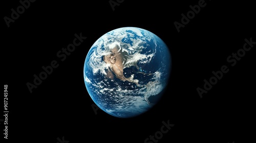 Earth from Space - A Blue Marble in the Vastness of Space