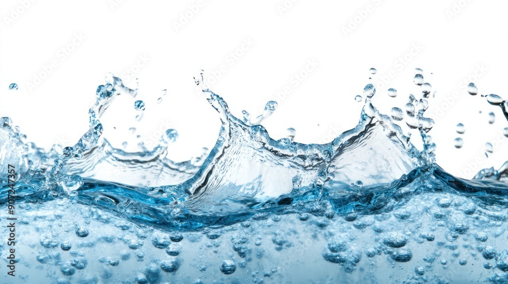 Water Splash on White Background Water Splash on White Background