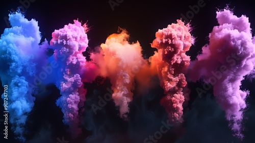 Smoke Bomb. Colorful Smoke Bomb Wallpaper. Smoke Effects Background.