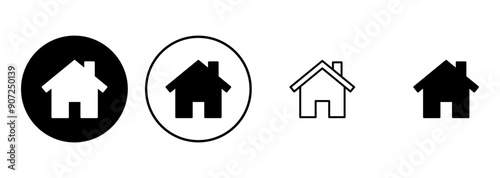 House icon set. Home icon vector