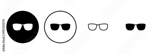 Glasses icon set. Glasses vector icon