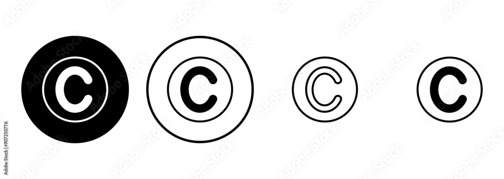 Copyright icon set. copyright symbols Copyright icon set. copyright symbols