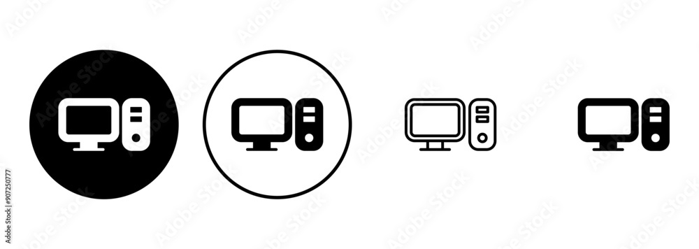 Computer icon set. computer monitor icon vector. Computer icon set. computer monitor icon vector.