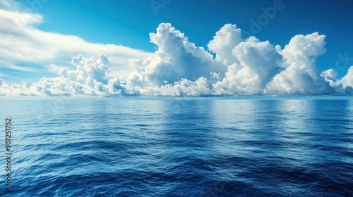 Blue Sky, White Clouds, and a Vast Ocean