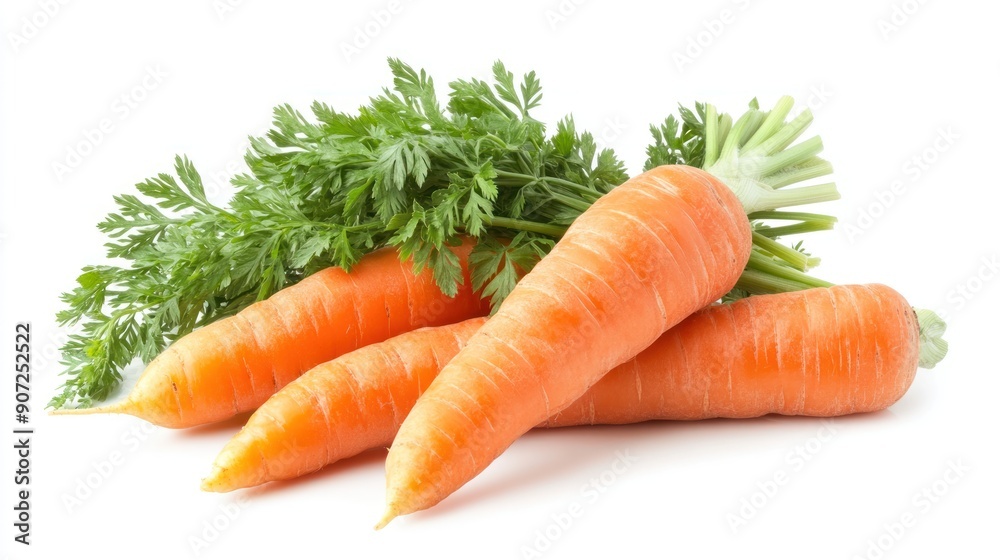 Fresh Orange Carrots with Green Tops Fresh Orange Carrots with Green Tops
