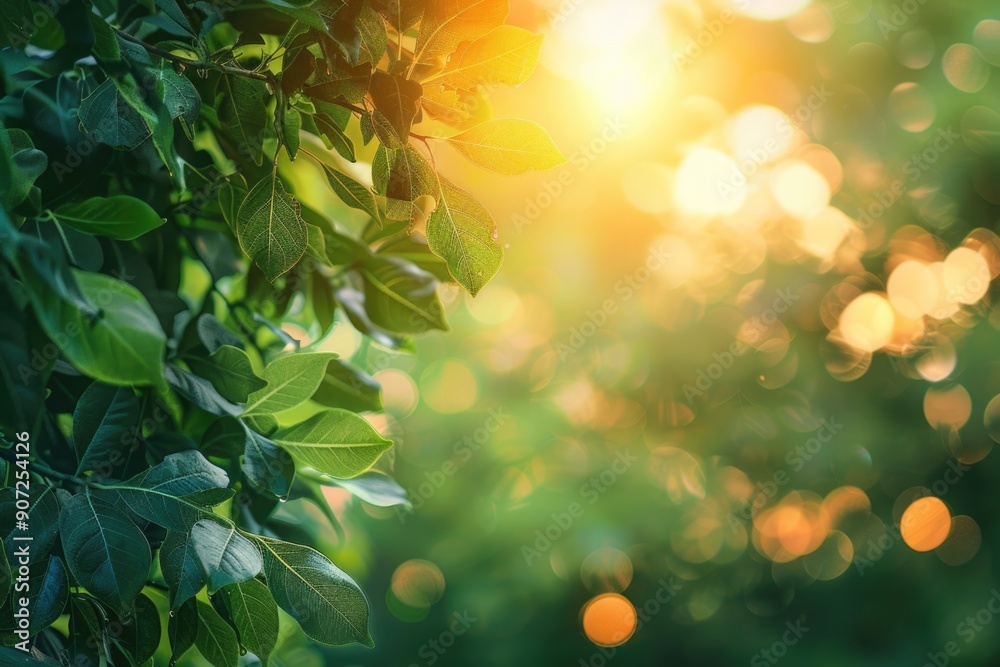 A beautiful scene with sun shining through the leaves of a tree, ideal for nature or outdoors themed projects A beautiful scene with sun shining through the leaves of a tree, ideal for nature or outdoors themed projects