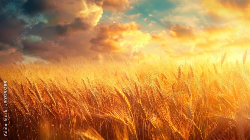 Summer agricultural crops and wheat fields prepared for harvest Summer agricultural crops and wheat fields prepared for harvest