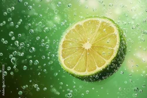 Green Harmony: Lemon and Liquid in Perfect Balance